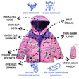 Onekid Car Seat Coat | The Road Coat Down - Unicorn Print - Bambi Baby