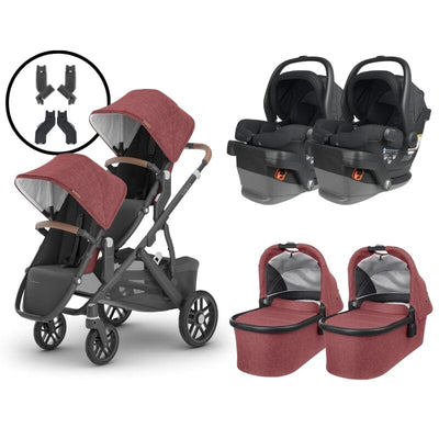 2024 UPPAbaby Vista V2 Twin Stroller and Mesa V2 Travel System - Lucy / Jake