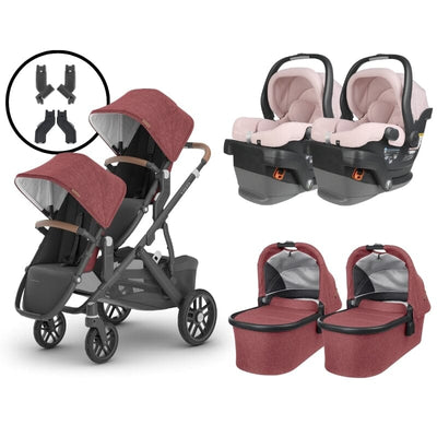 2024 UPPAbaby Vista V2 Twin Stroller and Mesa V2 Travel System - Lucy / Alice