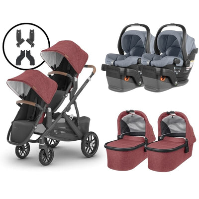 2024 UPPAbaby Vista V2 Twin Stroller and Mesa V2 Travel System - Lucy / Gregory