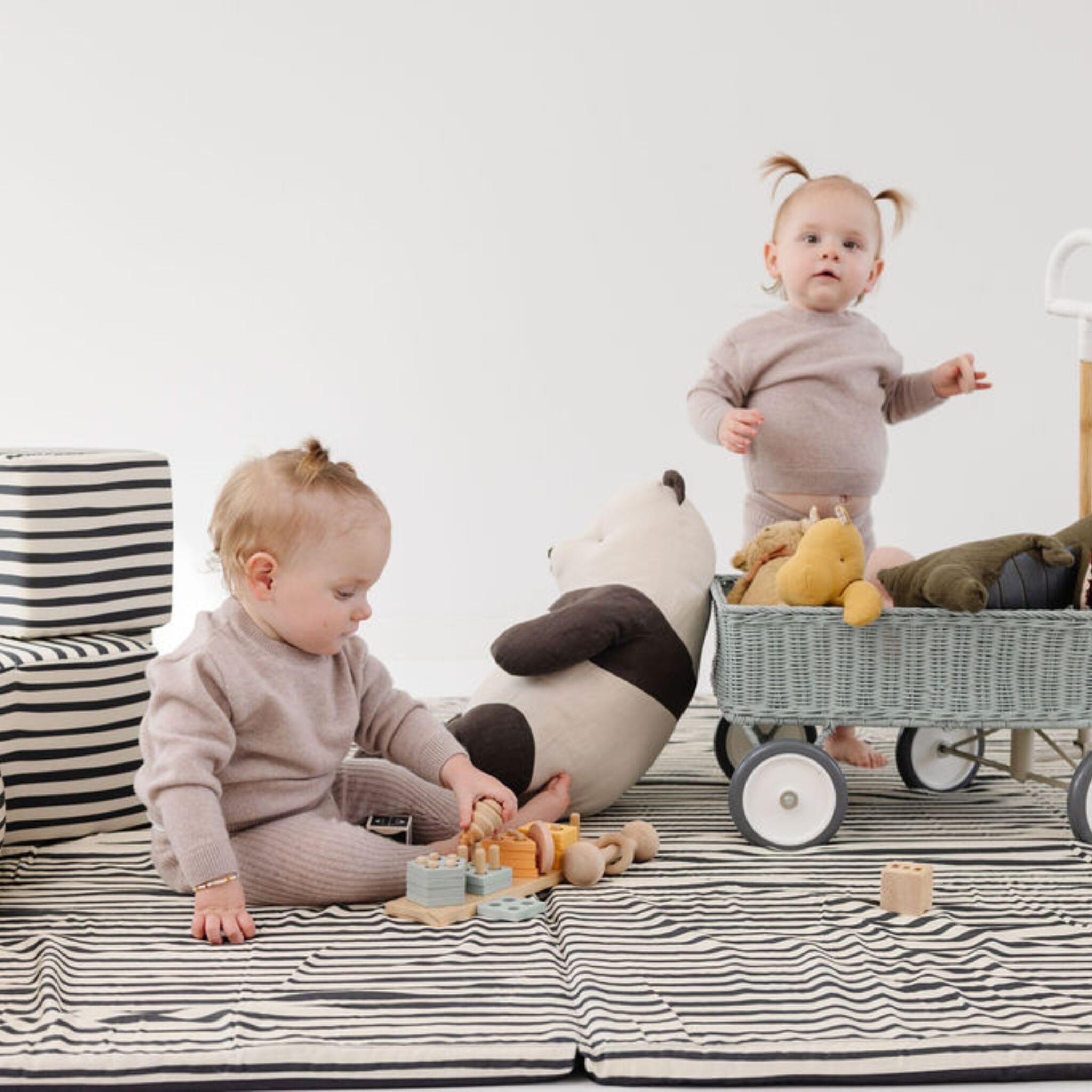 Toki Kids Bold Stripe Organic Cotton Mat- Strolleria