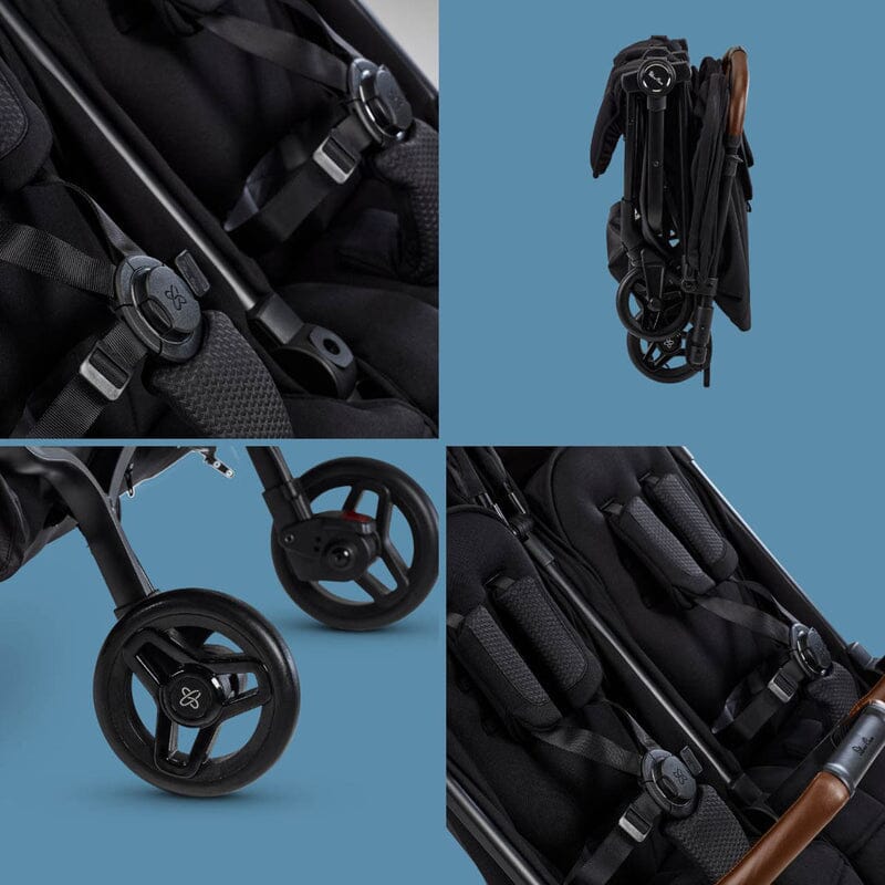 Silver Cross Jet Double Stroller - Black- Strolleria