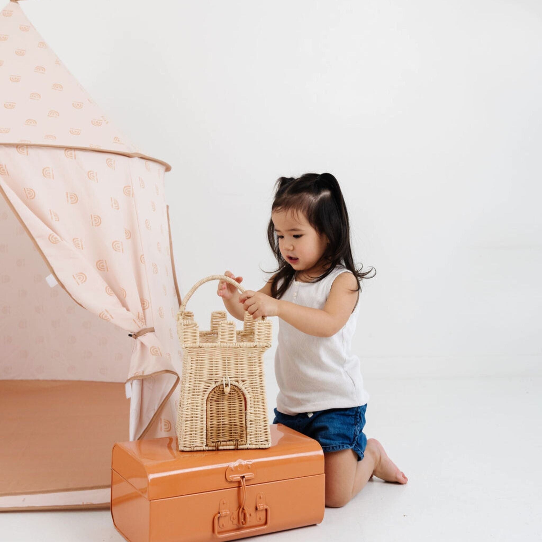 Toki Kids Rainbow Peach Play Tent- Strolleria