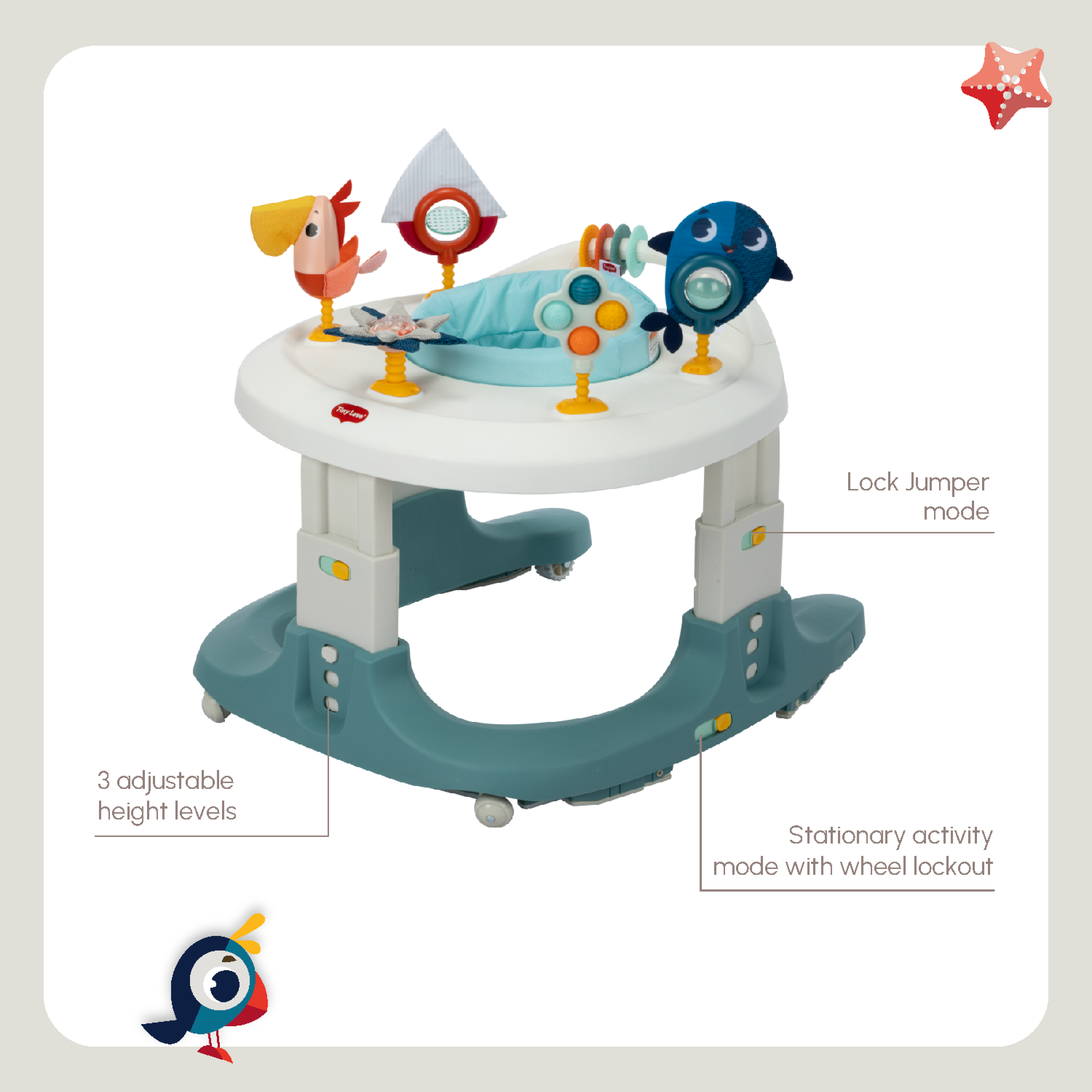 Tiny Love Tiny Mariners 4-in-1 Here I Grow Mobile Activity Center- Strolleria