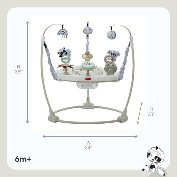 Tiny Love Black & White 4-in-1 Jump & Play Stationary Activity Center- Strolleria