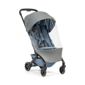 Clear Joolz Dot Raincover on Grey Stroller - Three Quarter View | Strolleria