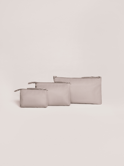 JuJuBe 3-Piece Pouch Clutch Purse Set - Taupe