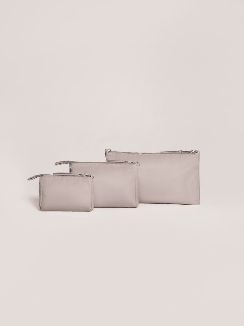 JuJuBe 3-Piece Pouch Clutch Purse Set - Taupe