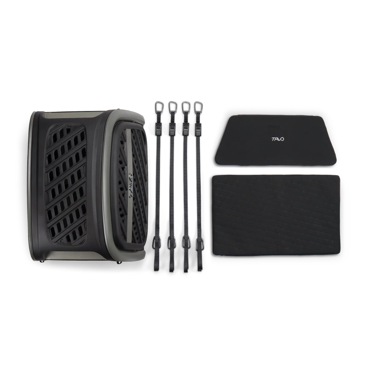 Tavo Everett Pet Travel Crate - Onyx- Strolleria