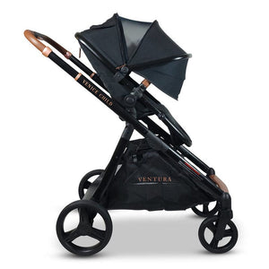 Midnight Venice Child Ventura Single to Double Tandem Stroller - Side Angle | Strolleria