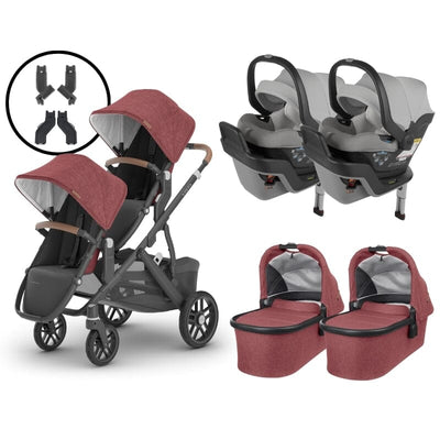 2024 UPPAbaby Vista V2 and Mesa Max Twin Travel System - Lucy / Stella