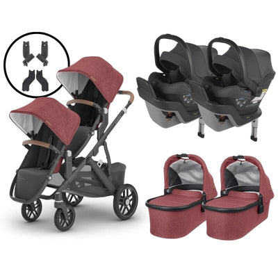 2024 UPPAbaby Vista V2 and Mesa Max Twin Travel System - Lucy / Greyson