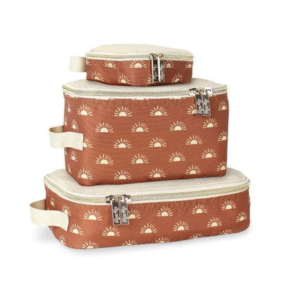 Itzy Ritzy Pack Like A Boss™ Packing Cubes Terracotta Sunrise