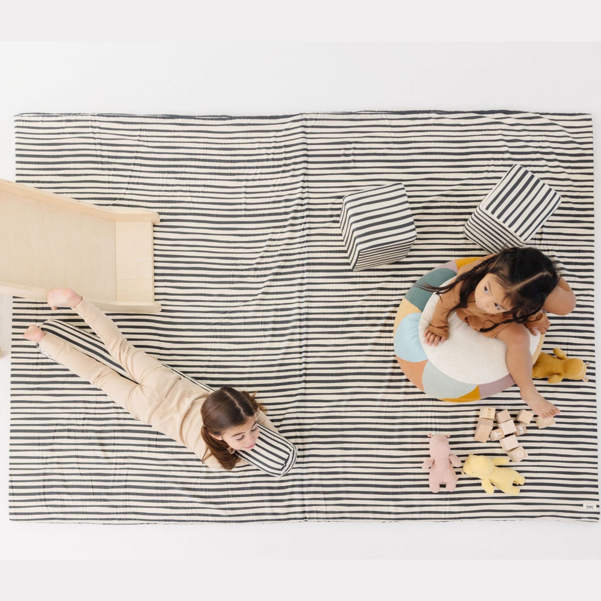 Toki Kids Bold Stripe Organic Cotton Mat- Strolleria