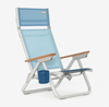 Blue Beryl Veer Beach Chair with Headrest - Side View | Strolleria