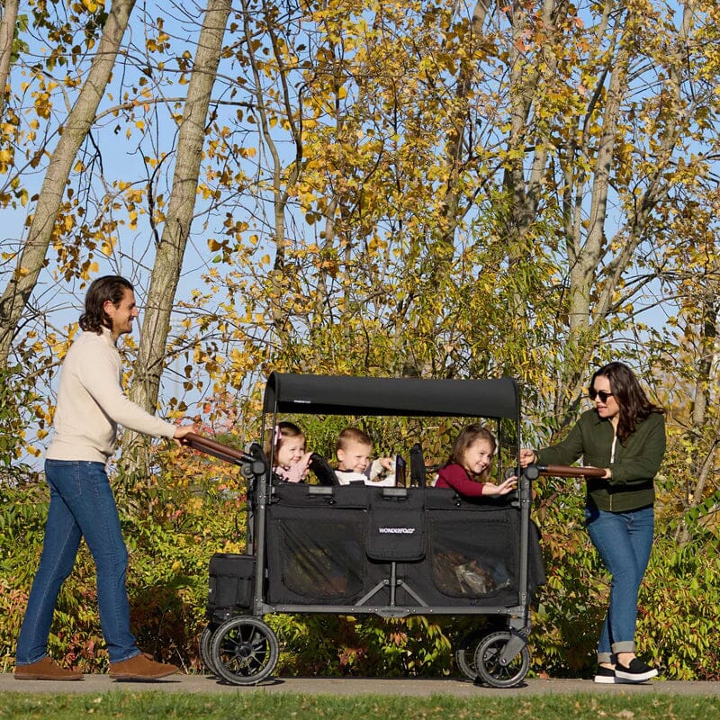 Wonderfold W6 Luxe Pro 6-Seater Stroller Wagon - Black