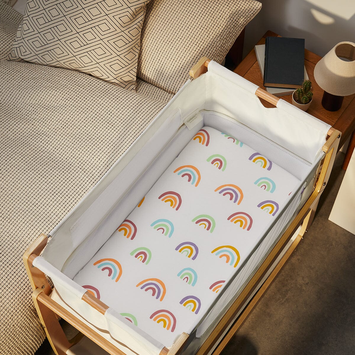 Snuz Twin Pack Bassinet Sheets - Multi Rainbow- Strolleria