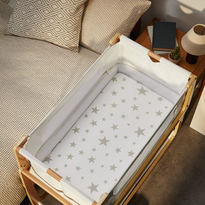 Snuz Twin Pack Bassinet Sheets - Gray Star