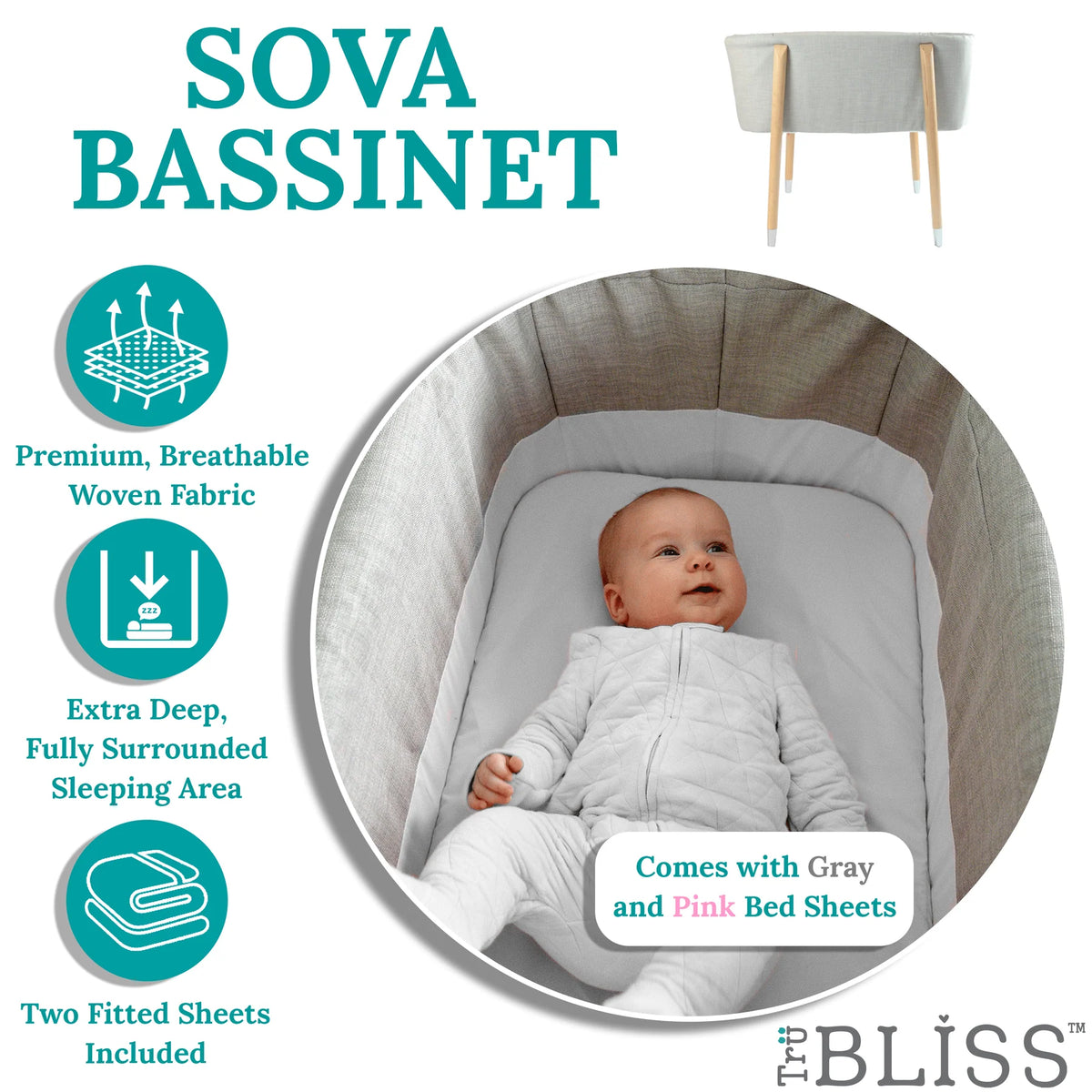 TruBliss SOVA Bassinet- Strolleria