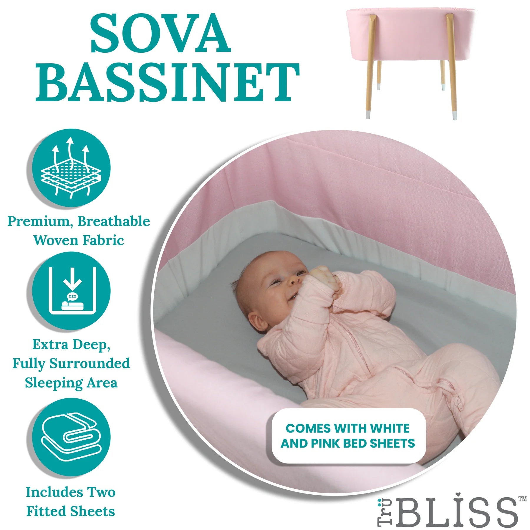 TruBliss SOVA Bassinet- Strolleria