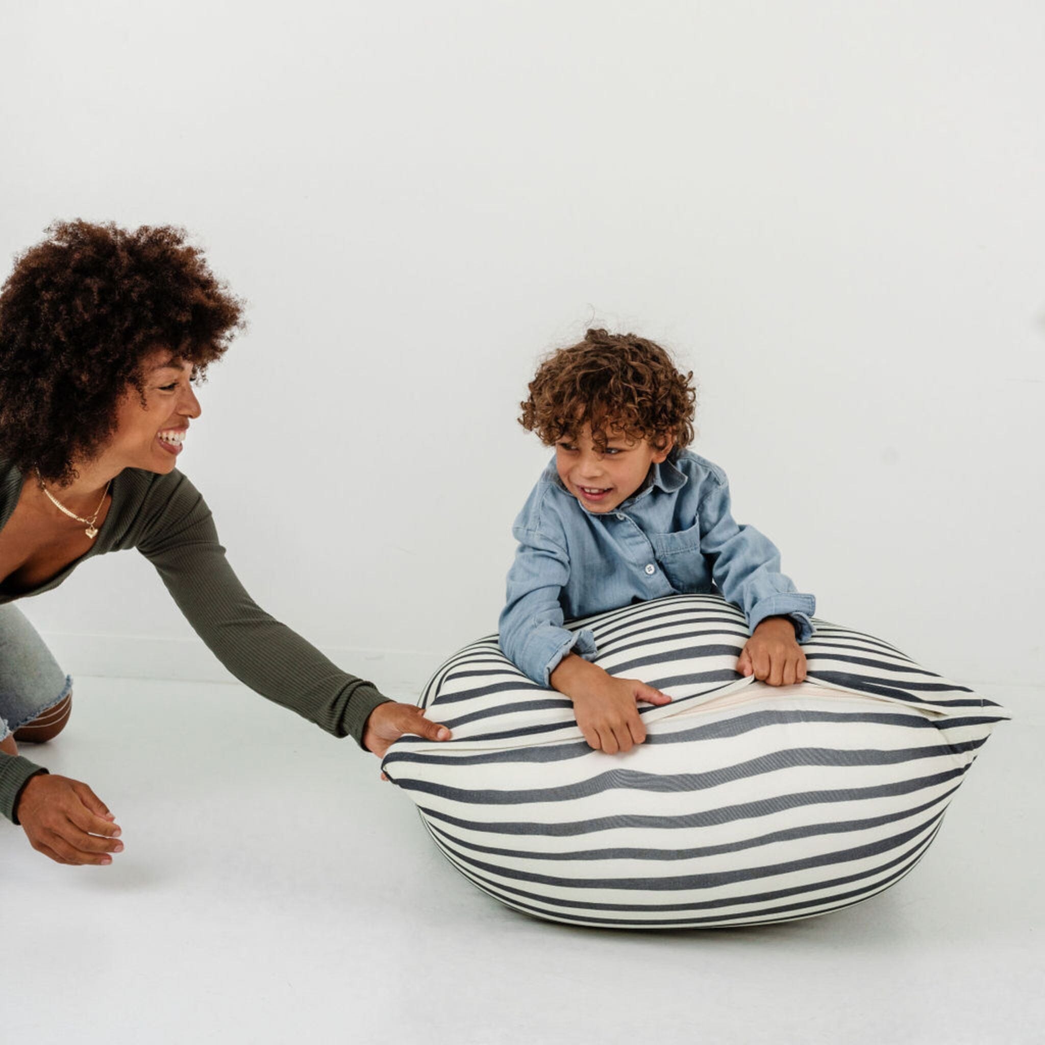 Toki Kids Bold Stripe Bean Bag- Strolleria