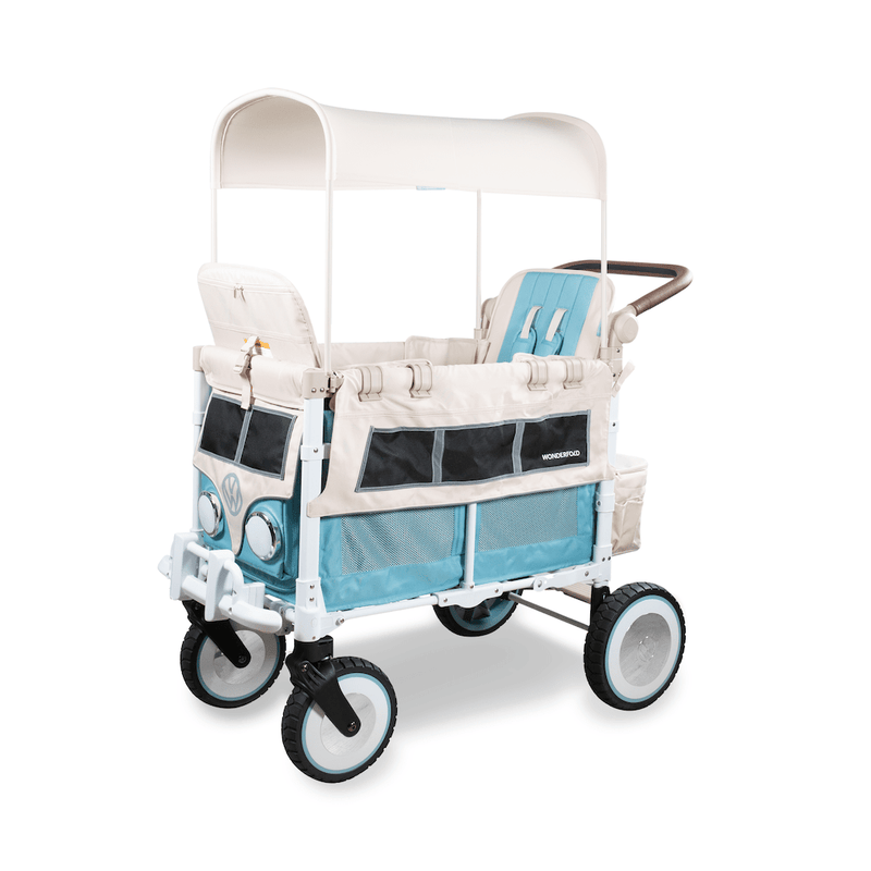 WonderFold VW2 Luxe Stroller Wagon - Volkswagen Special Edition Bondi Blue