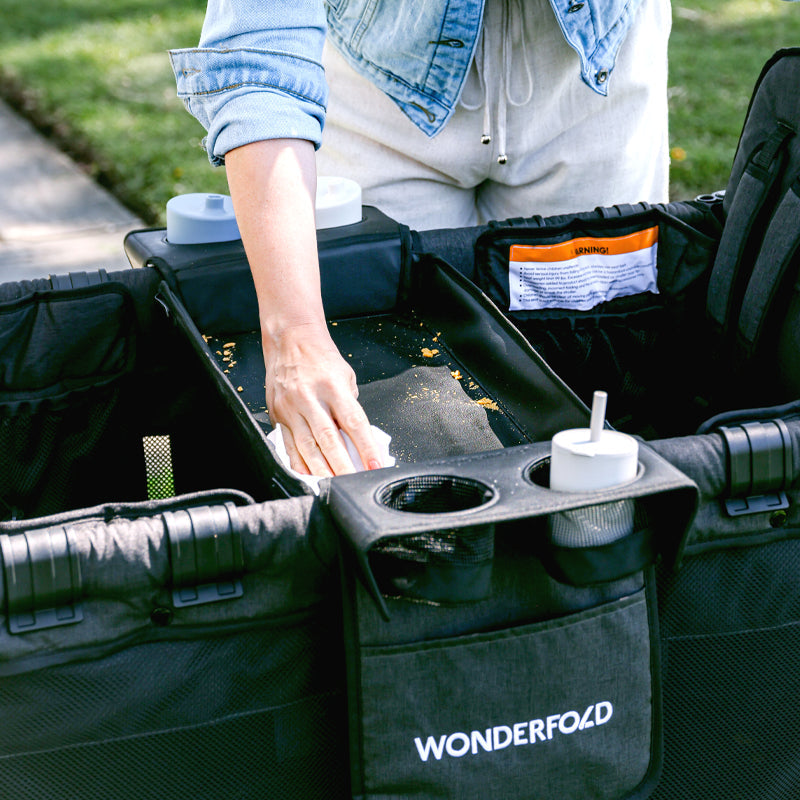 WonderFold Flex Snack Tray for L2 - Black- Strolleria