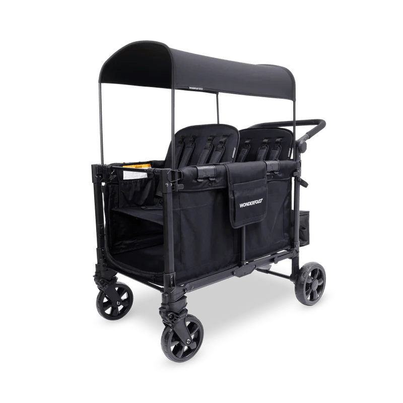 Wonderfold W4 Elite Pro 4 Seater Stroller Wagon - Jet Black