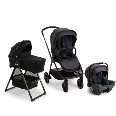 Nuna TRIV Next Bundle - Stroller, LYTL Bassinet + Stand, and PIPA Urbn Infant Car Seat Ocean / Ocean