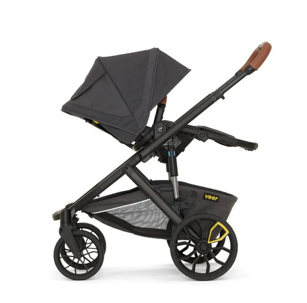 Veer Switch & Roll Leather Kit Stroller (Switchback Seat & Roll Frame, Leather Grips for Handle and Armbar)- Strolleria