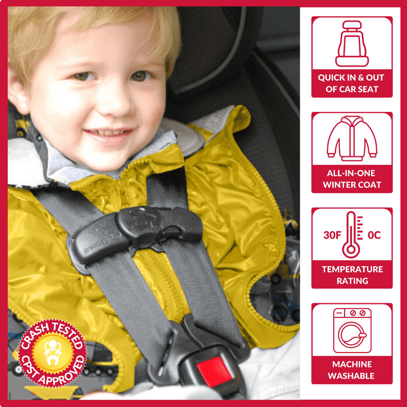 Onekid Car Seat Coat | The Road Coat Transition - Construction Print
