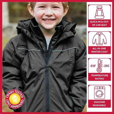 Onekid Car Seat Coat | The Road Coat Arctic - Black