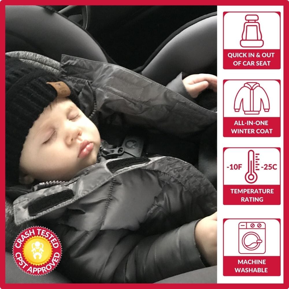 Onekid Car Seat Coat | The Road Coat Vegan - Black- Strolleria