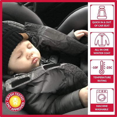 Onekid Car Seat Coat | The Road Coat Vegan - Black