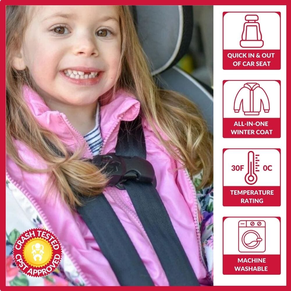 Onekid Car Seat Coat | The Road Coat Transition - Floral Print- Strolleria