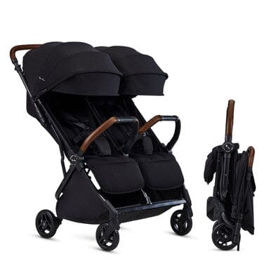 Silver Cross Jet Double Stroller - Black- Strolleria
