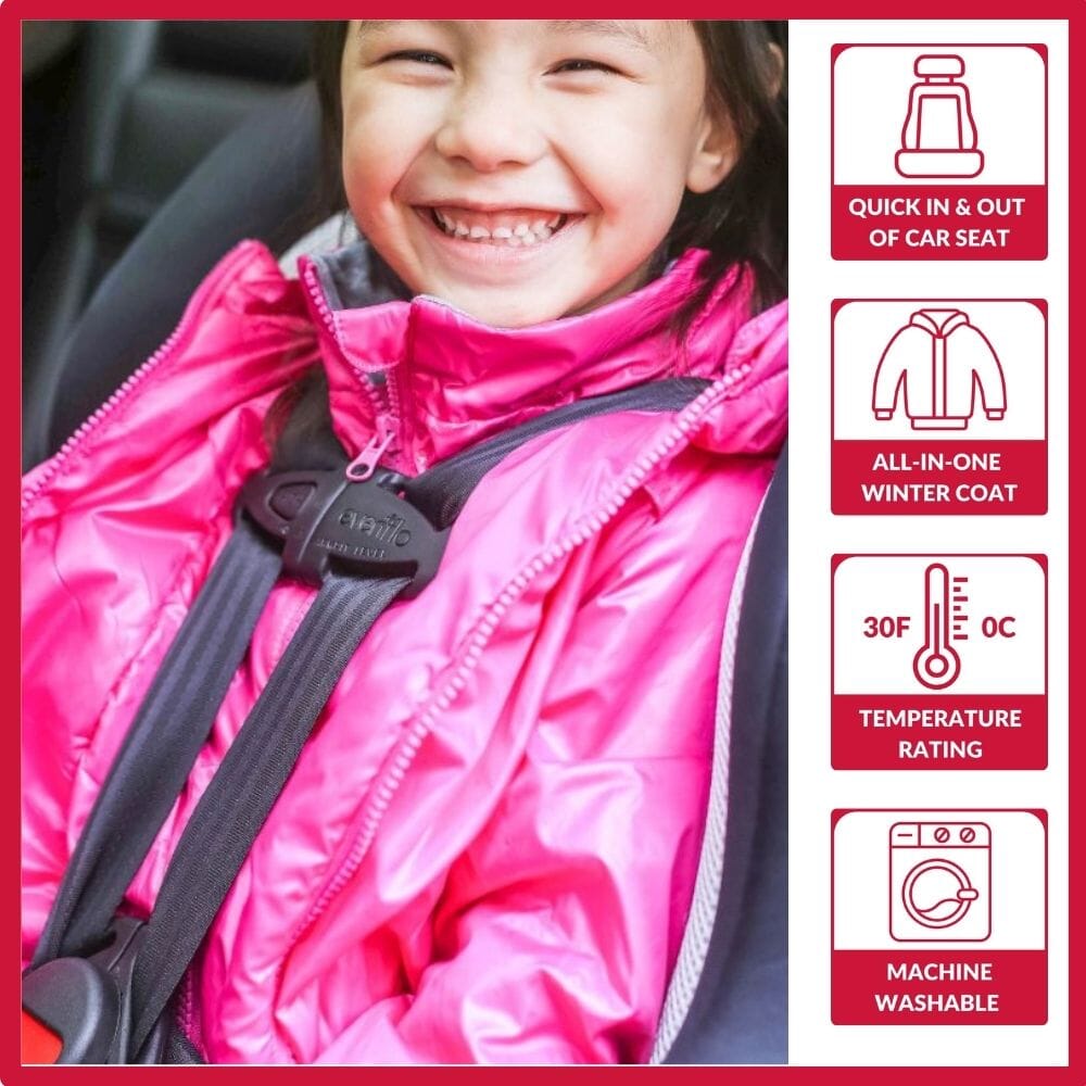 Onekid Car Seat Coat | The Road Coat Transition - Fuchsia- Strolleria