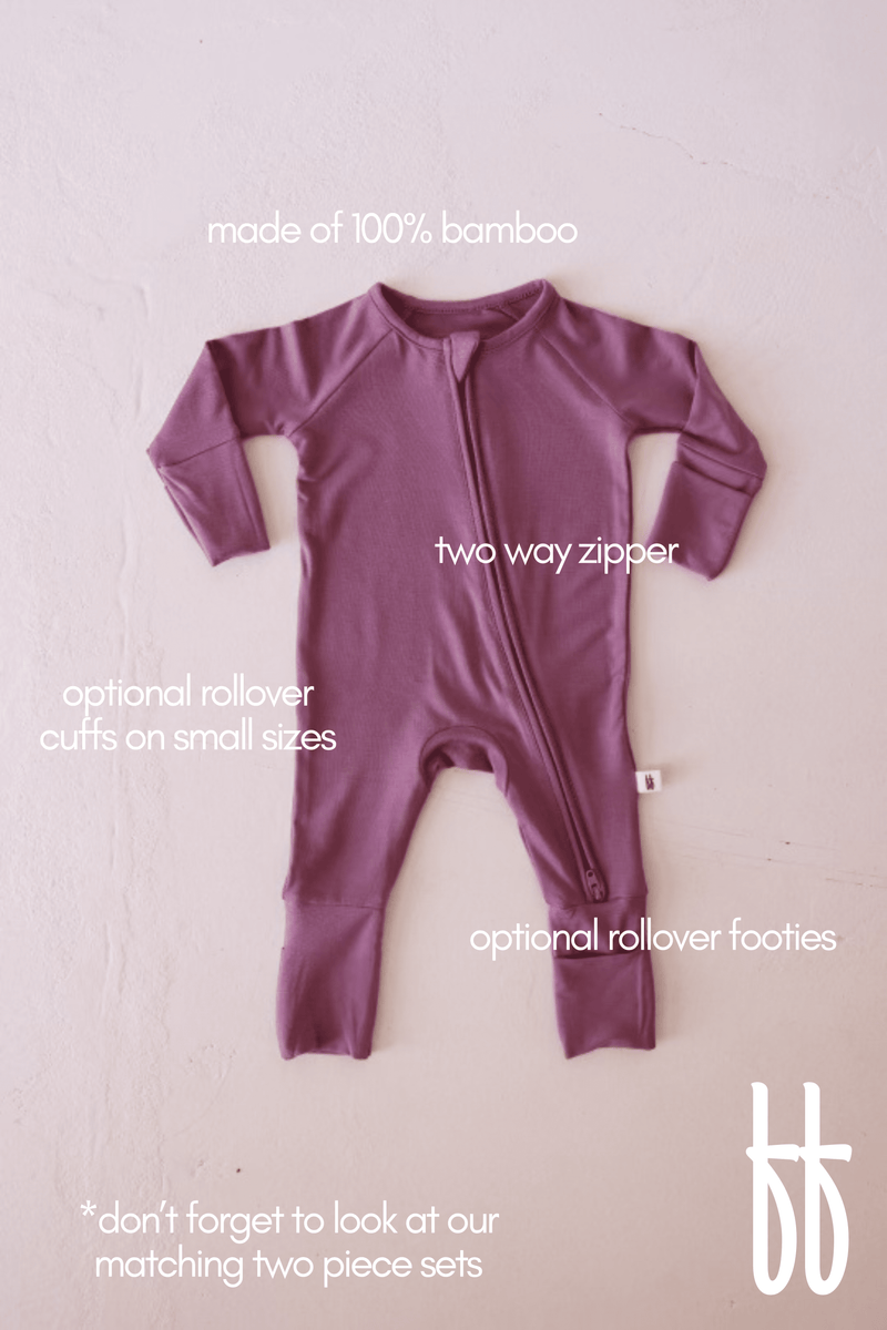 Forever French Baby - Bamboo Zip Pajamas | Amethyst