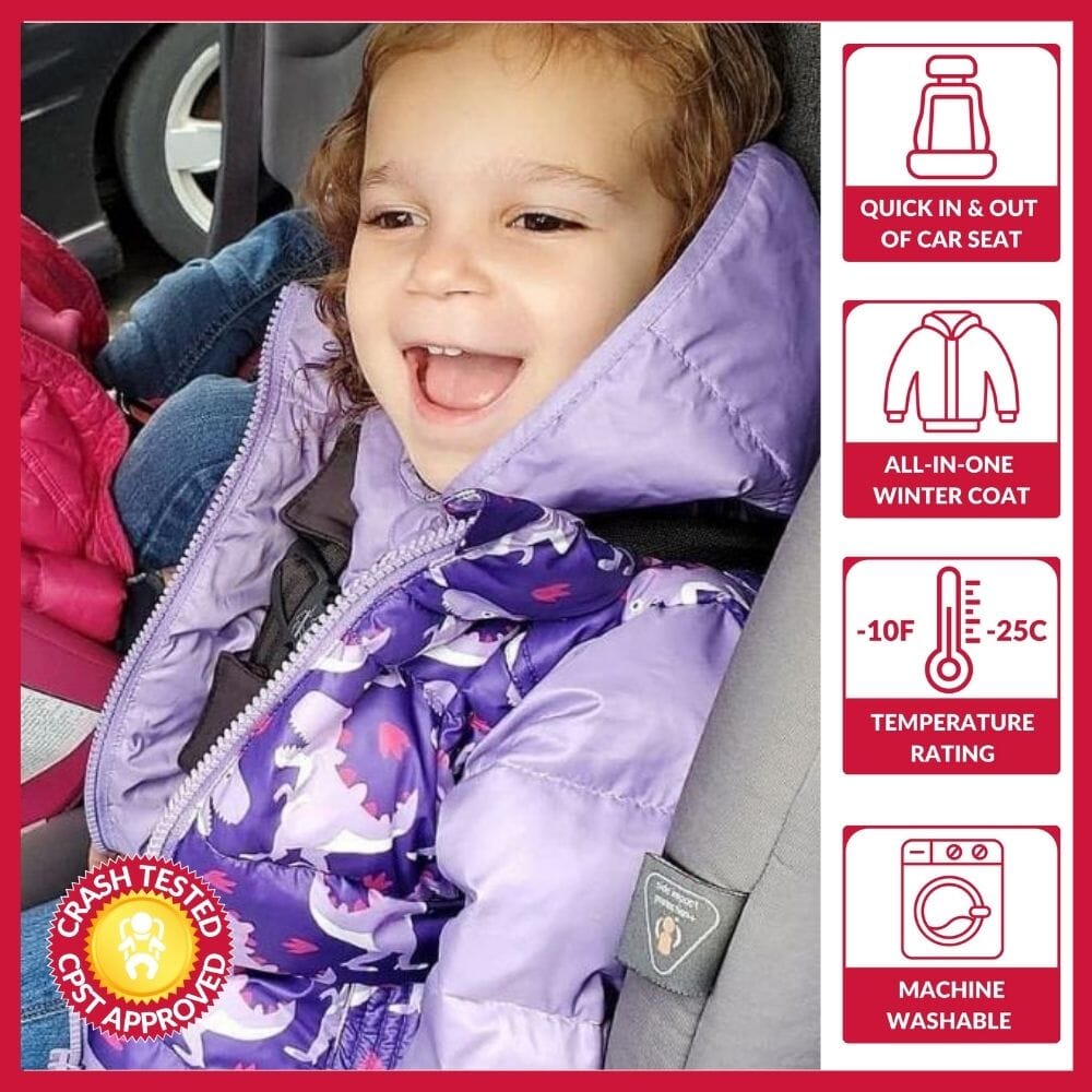 Onekid Car Seat Coat | The Road Coat Vegan - Purple Raptor- Strolleria