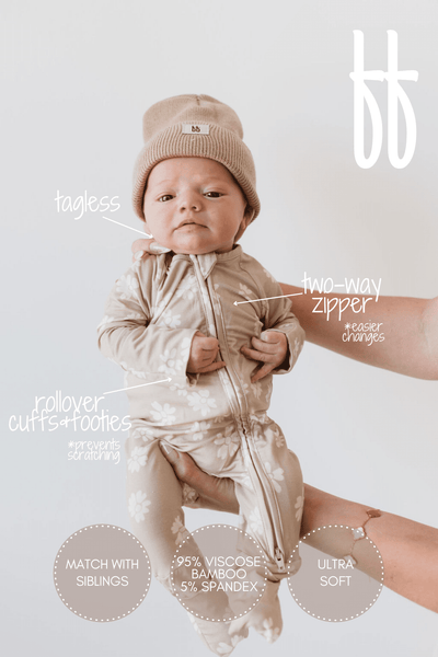 Forever French Baby - Bamboo Zip Pajamas | Lazy Daisy