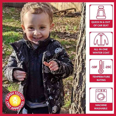 Onekid Car Seat Coat | The Road Coat Vegan - Rocketship Print