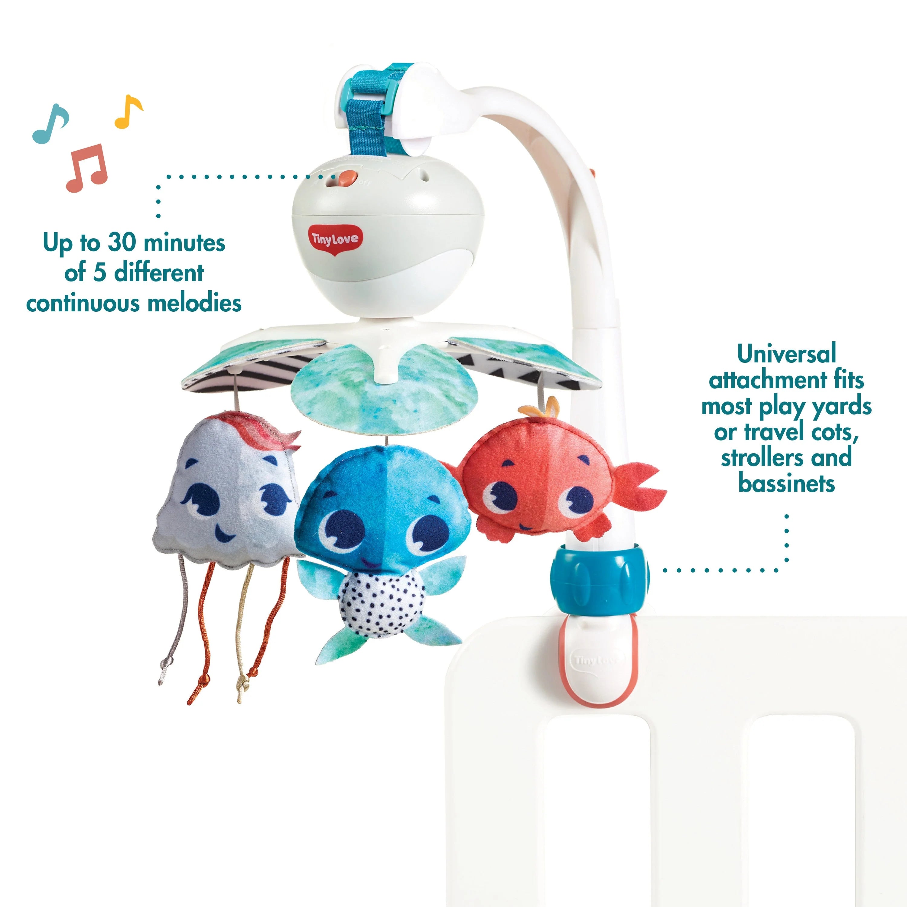 Tiny Love Treasure the Ocean 3-in-1 Take Along Mobile- Strolleria