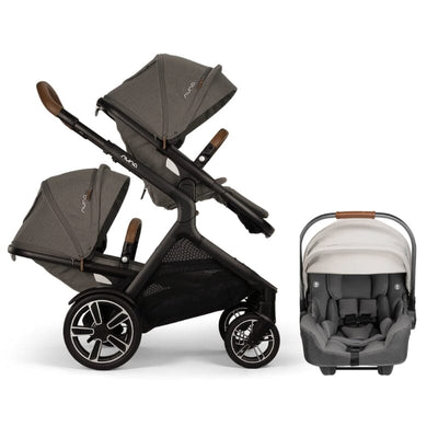 Nuna DEMI Next Double Stroller, Rider Board, and PIPA RX Travel System