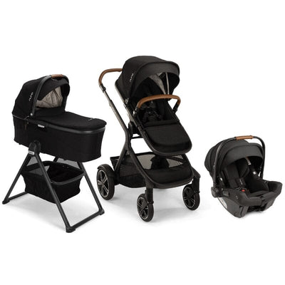 Nuna DEMI Next + Rider Board and PIPA urbn with Bassinet + Stand Travel System