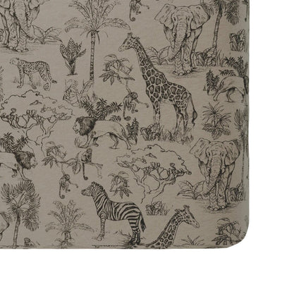 Oilo Crib Sheet - Fable Collection - Vintage Safari