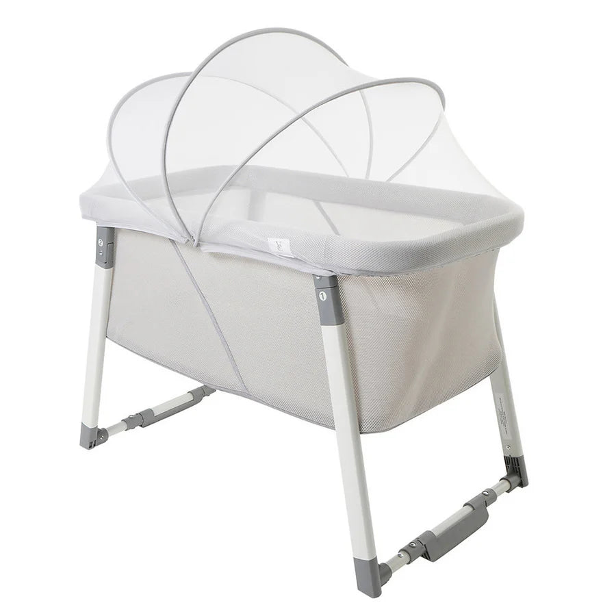 Venice Child Malibu Dreams Rocking Mini Bassinet in Gray- Strolleria