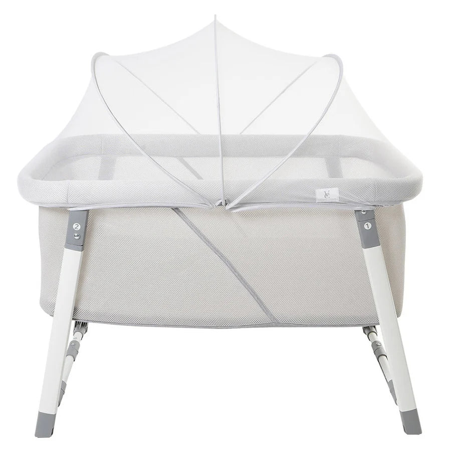 Venice Child Malibu Dreams Rocking Mini Bassinet in Gray- Strolleria