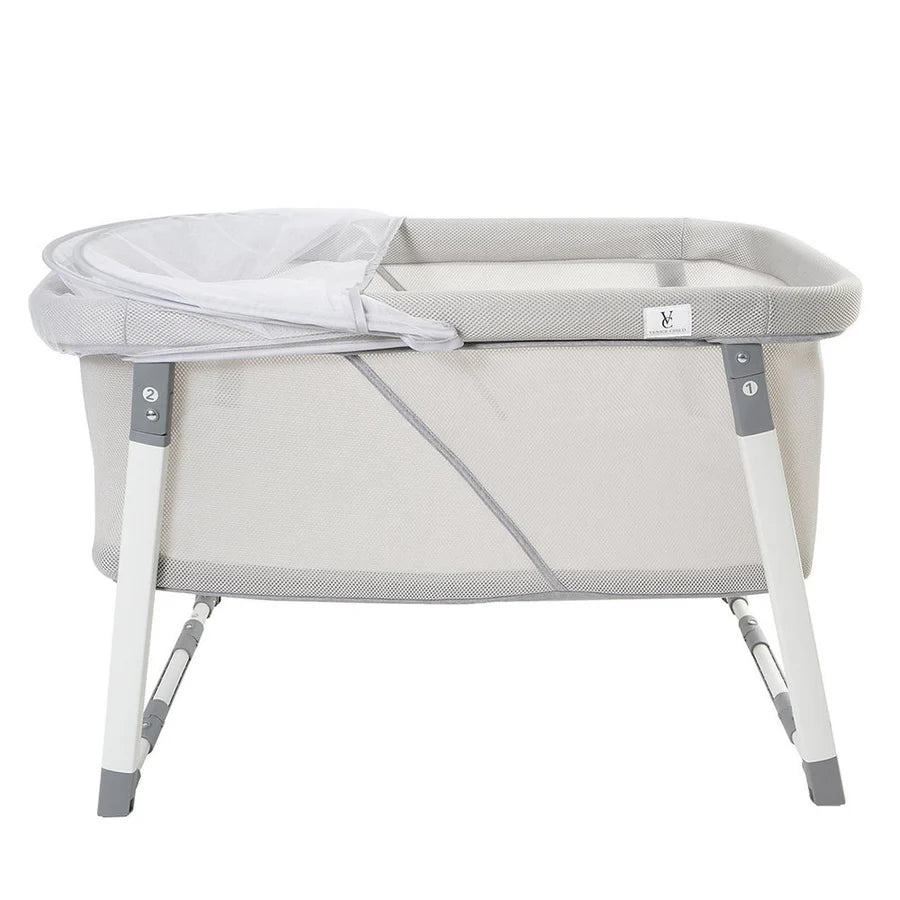 Venice Child Malibu Dreams Rocking Mini Bassinet in Gray- Strolleria