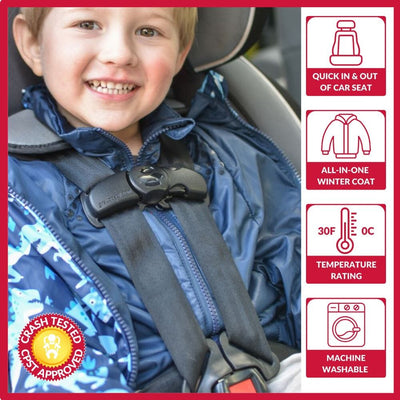 Onekid Car Seat Coat | The Road Coat Transition - Navy Raptor Print