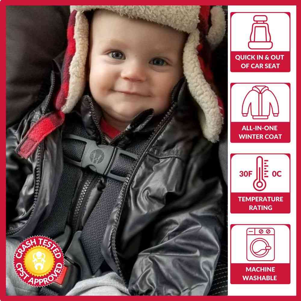 Onekid Car Seat Coat | The Road Coat Transition - Black- Strolleria